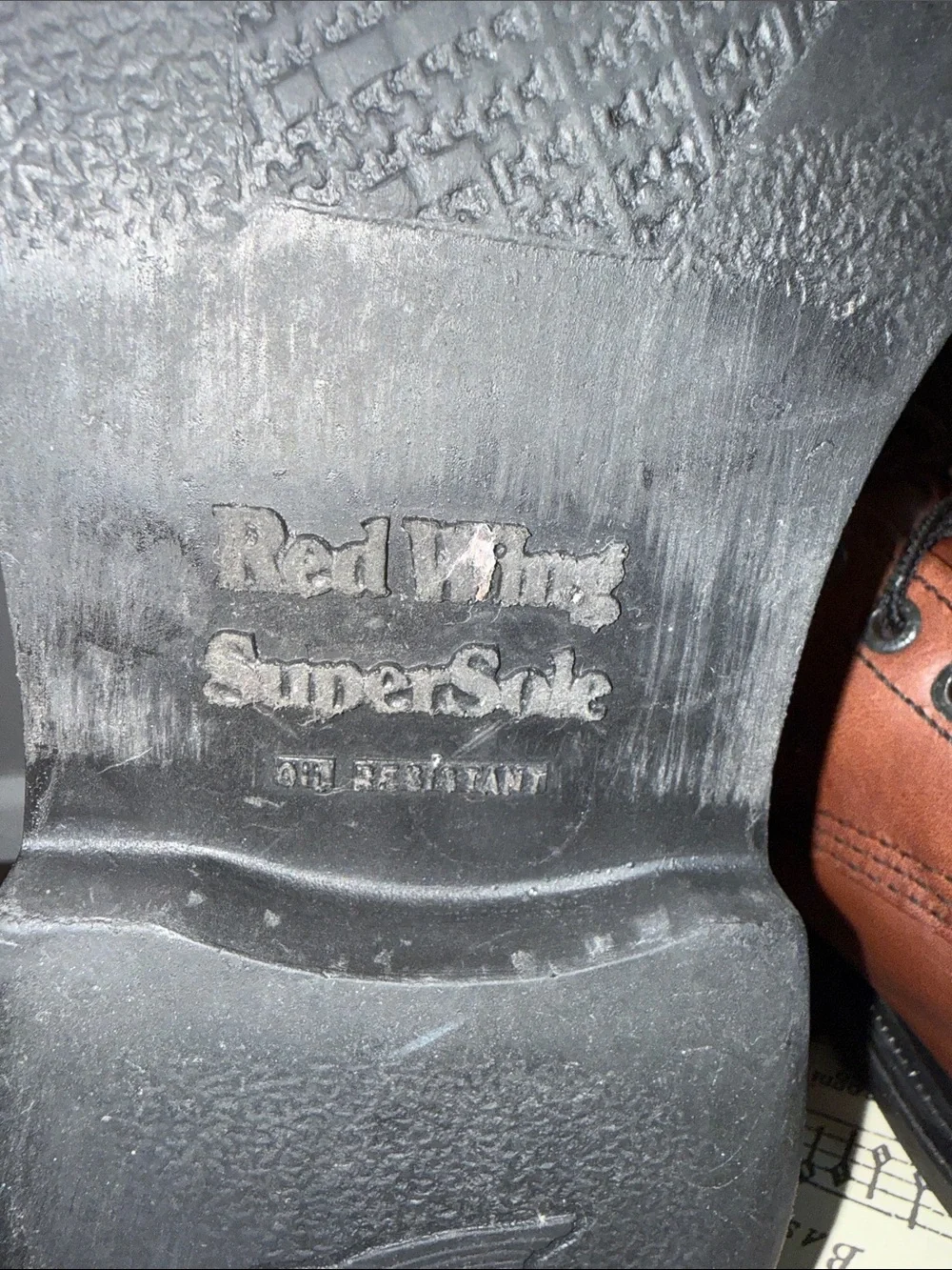 Red Wing SuperSole Work Boots Brown Leather Lace-Up Men’s SZ 12 (ASTM F2892-11)